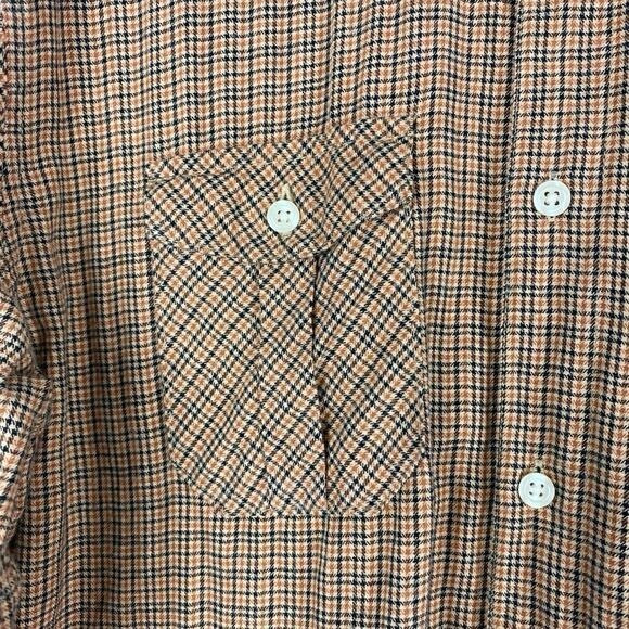 55DSL Diesel Mens Mustard Plaid Button Up Long Sleeve Shirt US L - Picture 6 of 8